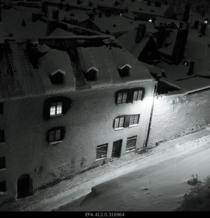 Night view from Toompea to the Old Town.