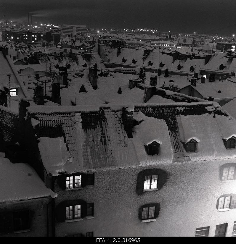 Night view from Toompea to the Old Town.