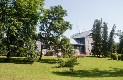 fotopostkaart, Viljandi khk, Pärsti kool, hoone, u 1930 rephoto