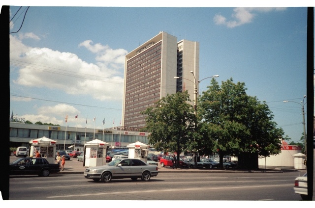 View from Viru Square towards Viru hotel in Tallinn