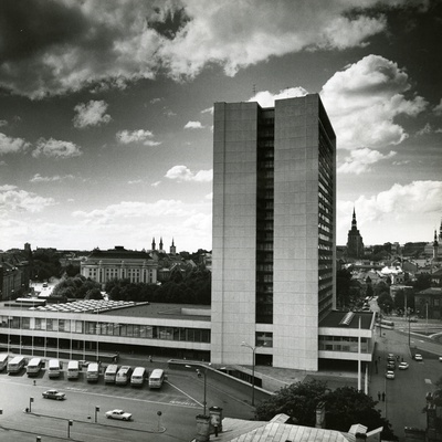 Viru hotel in Tallinn, from the side of the view, from the back of the old town. Architects Henno Sepmann, Mart Port  duplicate photo