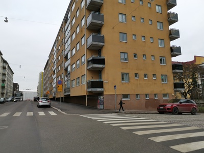 Puutaloja talvella Alppiharjusssa, Kirstinkatu 5-7. rephoto