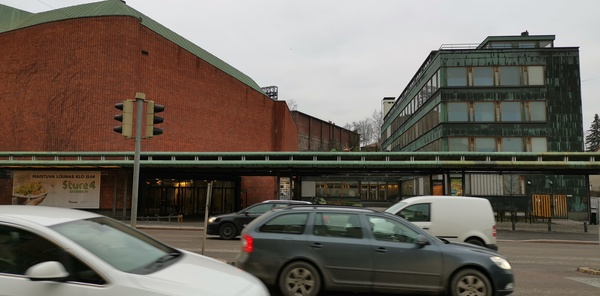 Cultural house, outdoor picture. rephoto