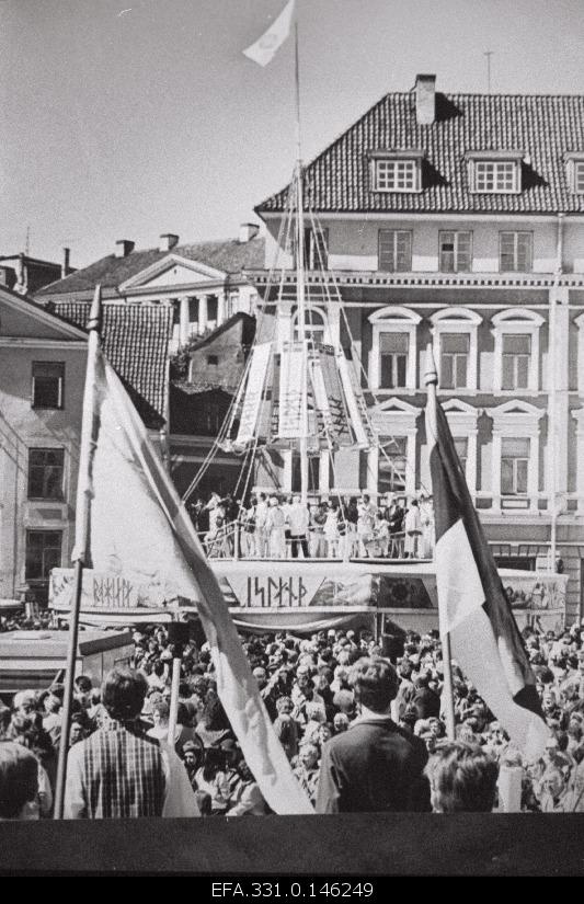 View of Raekoja Square during the days of the Old Town.