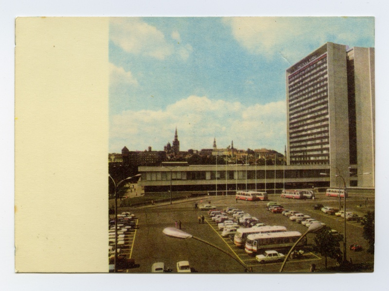 Tallinn view: Viru hotel and parking lot