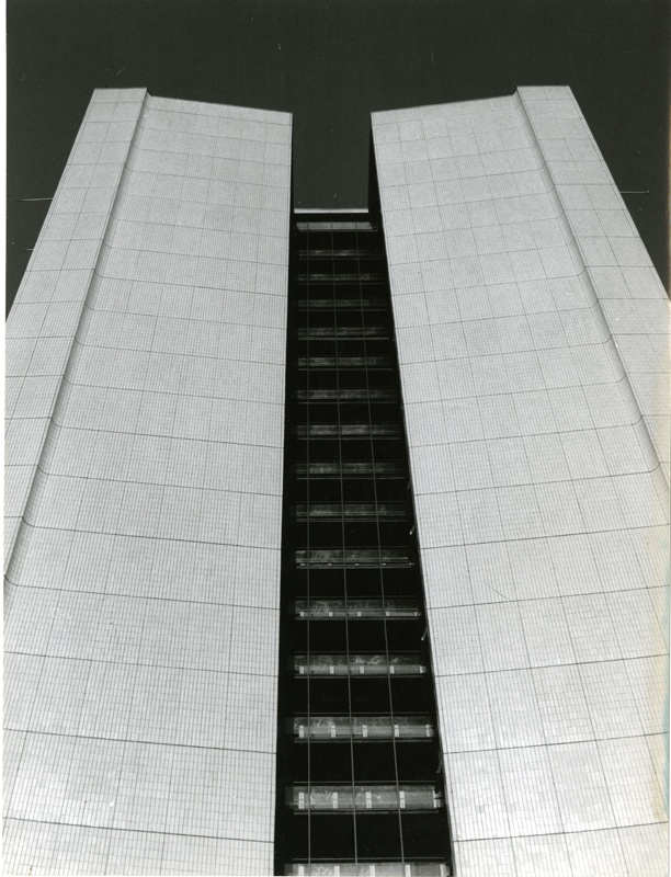 Hotel Viru, view of the end wall. Architects Henno Sepmann, Mart Port