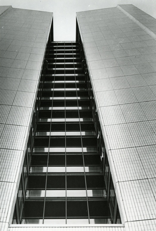 Hotel Viru, view of the end wall. Architects Henno Sepmann, Mart Port