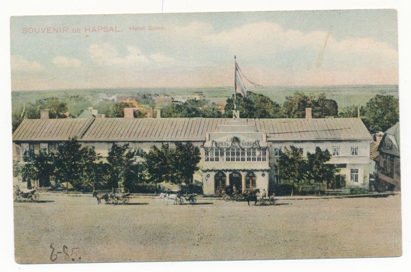 Postcard. Hotel Salon. Before 1906. Colorful.