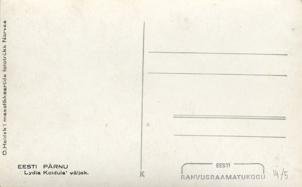 Estonia : Pärnu Lydia Koidula Square