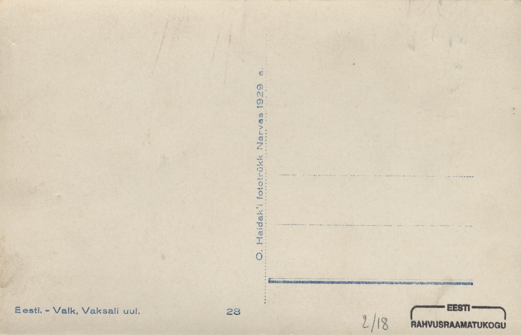 Estonia : Valk : Vaksali uul.