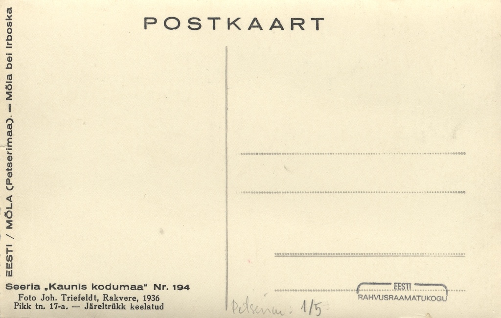 Estonia : Mõla (Petserimaa) = Mõla bei Irboska