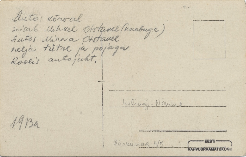 [Kilingi-Nõmme] : [Mihkel Otstavel's family]