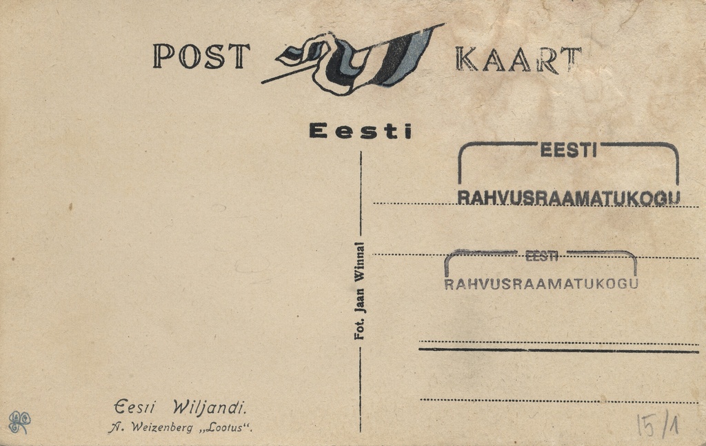 Estonian Wiljandi : a. Weizenberg Creation