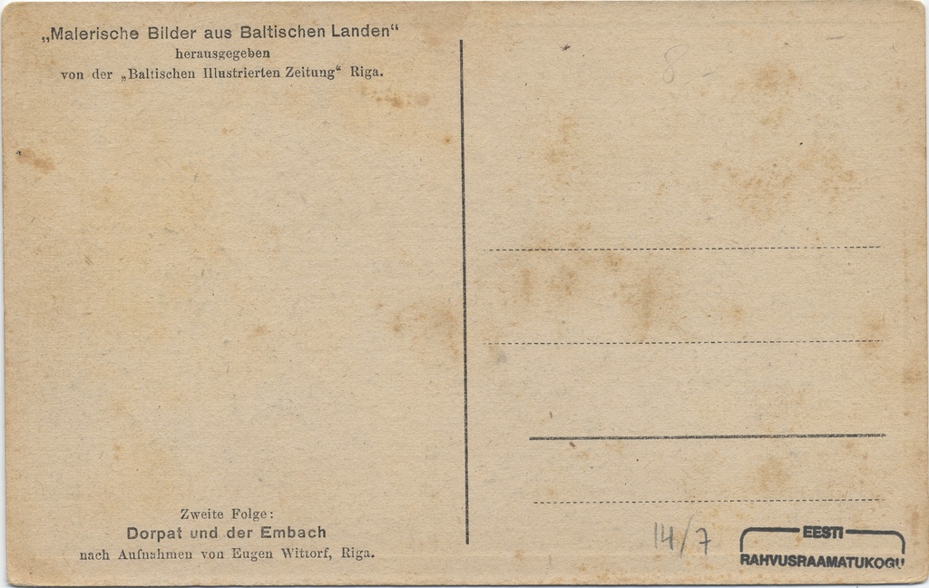 Dorpat : Wood bridge over the Embach