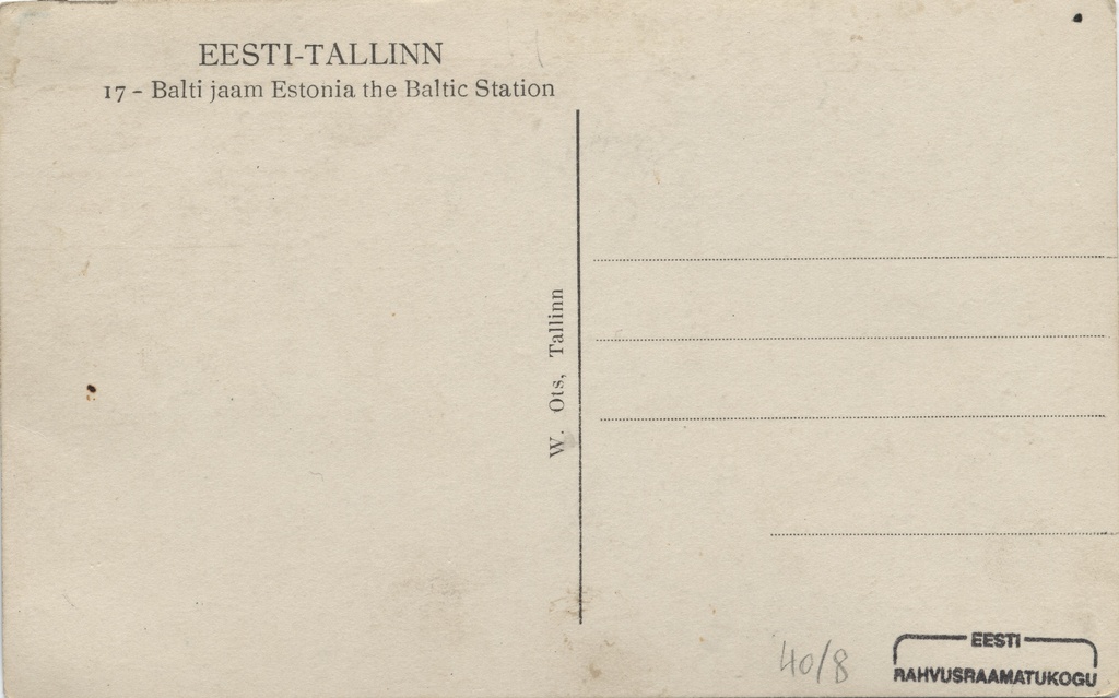 Estonia-Tallinn. : Estonia : the Baltic Station