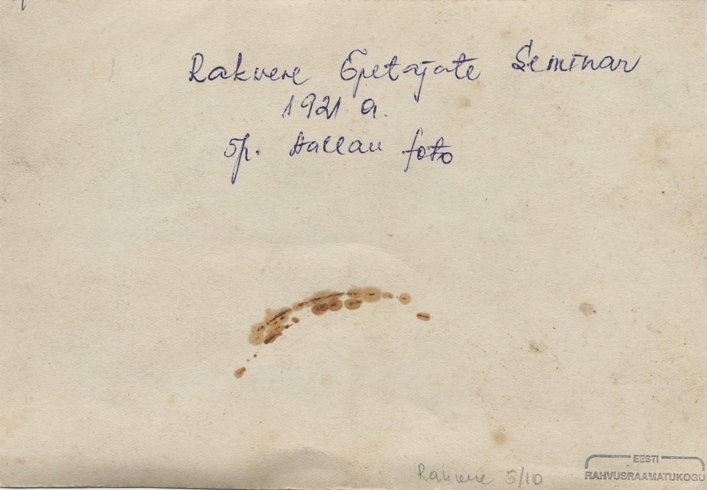 Rakvere Teachers Seminar 1921