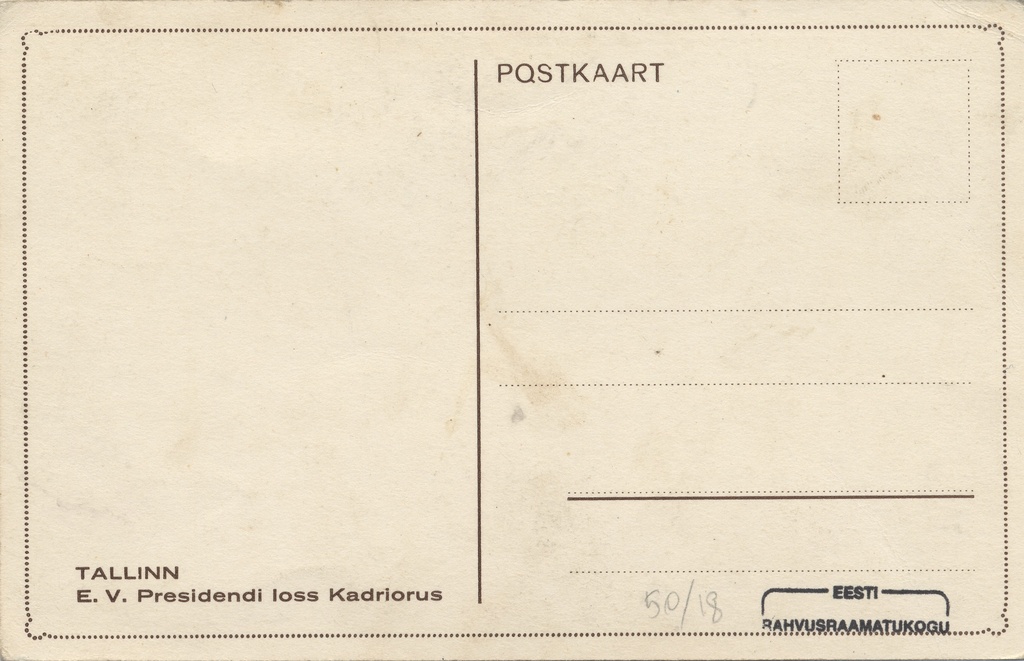 Reval : e. V. Castle of President Kadriorus