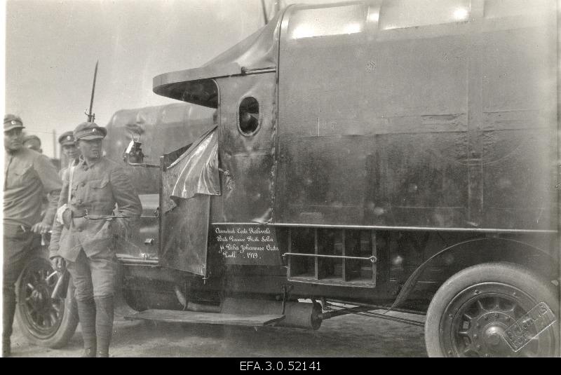 War of Liberty. The truck was donated to Estonian troops by the British Red Cross Society and the Order of Holy John (Malta Order).