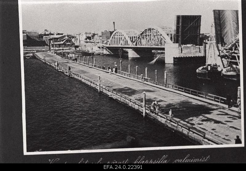 View of the construction works of Pärnu Suursilla after finishing the valve bridge.