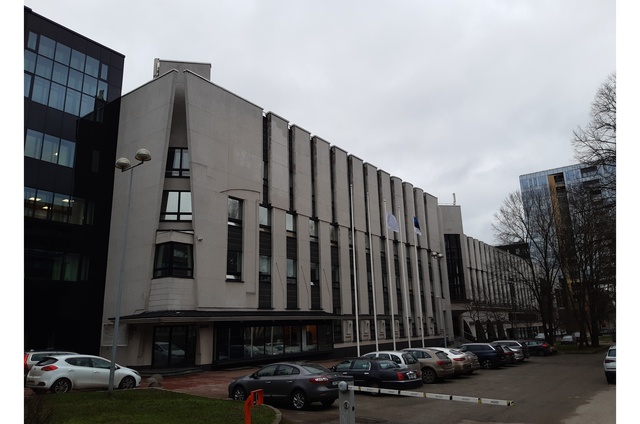 New building of the Estonian Academy of Music in Tallinn on the Rävala puiestee rephoto