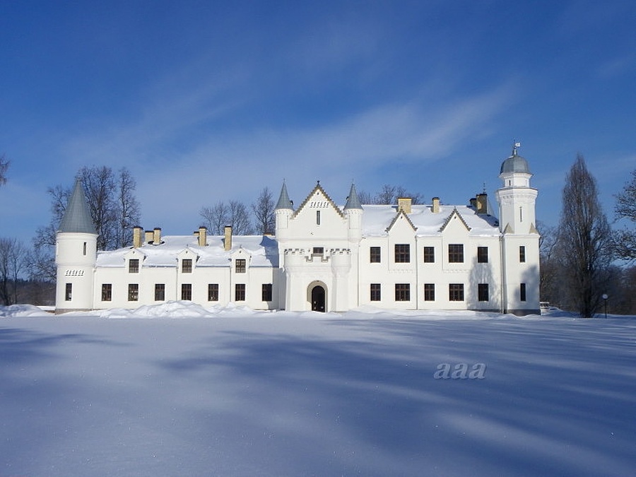 Main building of Alatskivi Manor, 1880-1885 rephoto