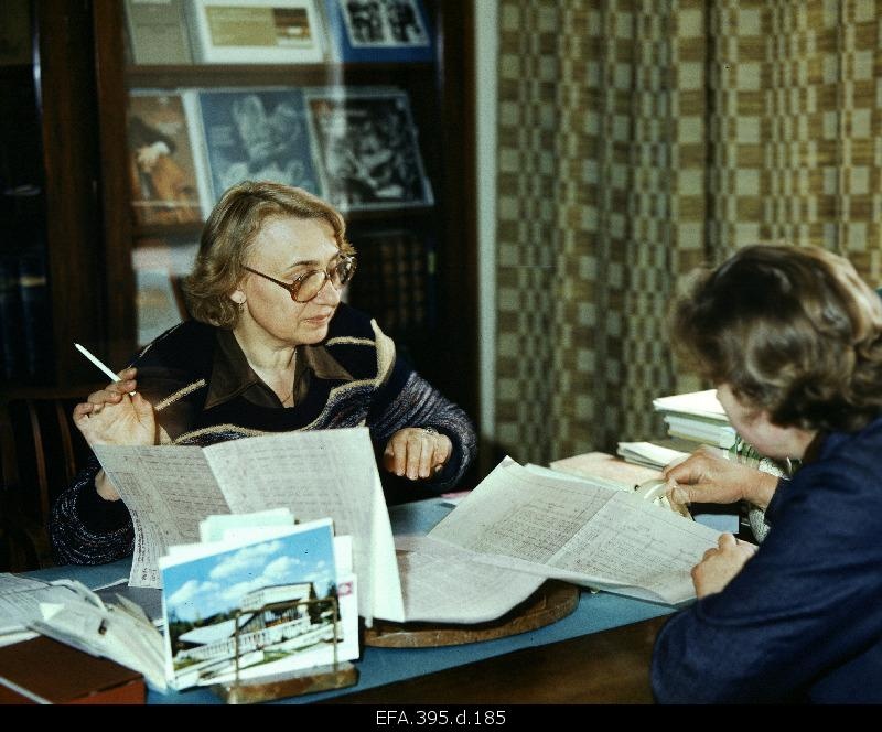 Laine Peep, Director of the Scientific Library of the University of Tartu, in his office.
