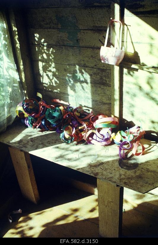 Decorations at Kihnu wedding house in Turu farm.