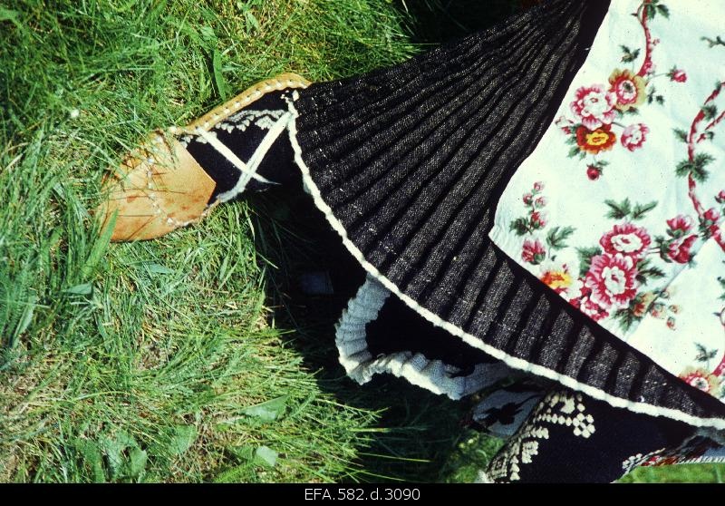 Ruhnu's wife's pastel and socks.