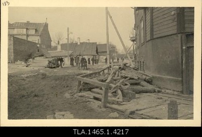 View on the River Street (in Kanal), houses dismantled in 1935.  similar photo