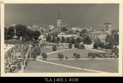 Väljak-park in front of Viru Gate.  similar photo