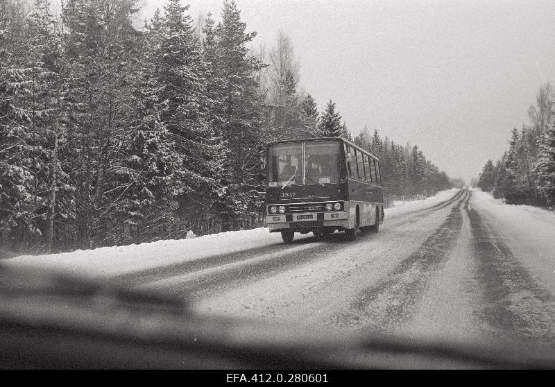 Talvised võtteid päikesega Märjamaa lähistel.