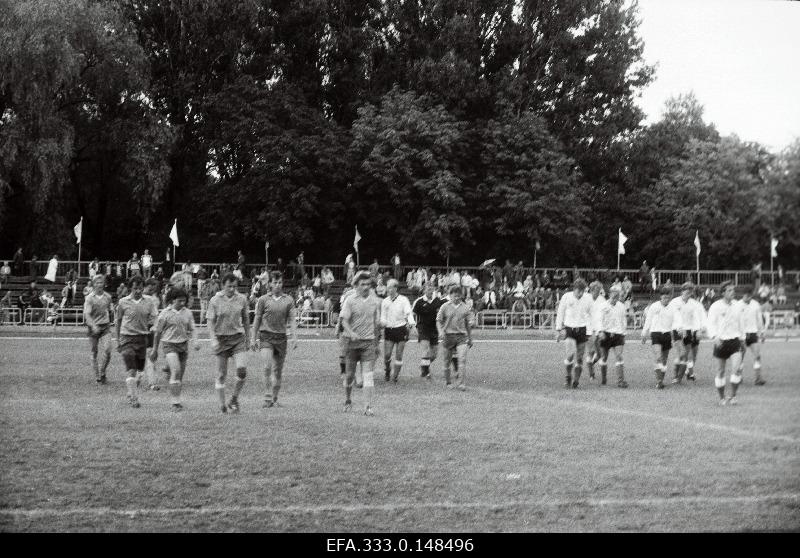 Completing the 50th anniversary of the first meeting of Estonian and Latvian Football National Assembly at Kadrioru Stadium.