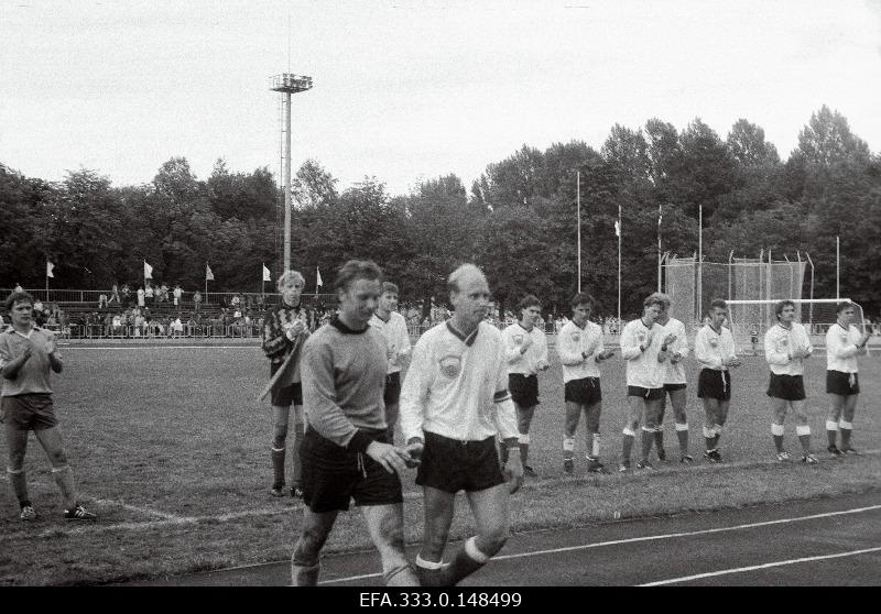 Completing the 50th anniversary of the first meeting of Estonian and Latvian Football National Assembly at Kadrioru Stadium.