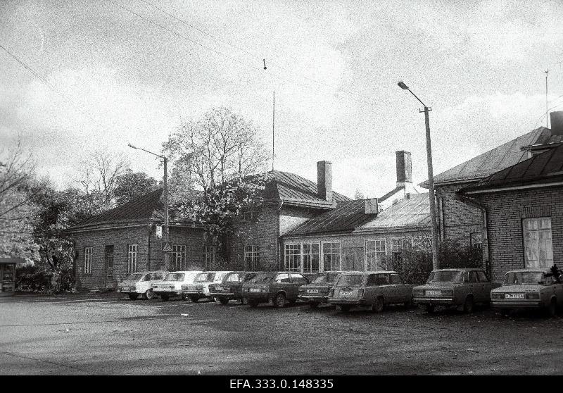 View of Nõmme Railway Station building from the back.