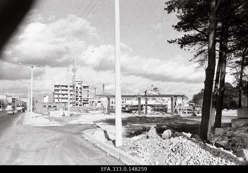 View of the construction of Tallinn Milk Products Kombinat on the crossroads of Pärnu road and Järvevana road.