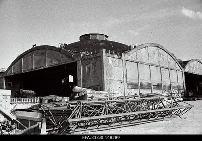 View of the Hydroavio angaar at the end of Kalaranna Street.  similar photo
