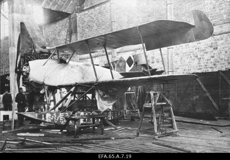 The waterplane in the montage is in the seaplane angaar.