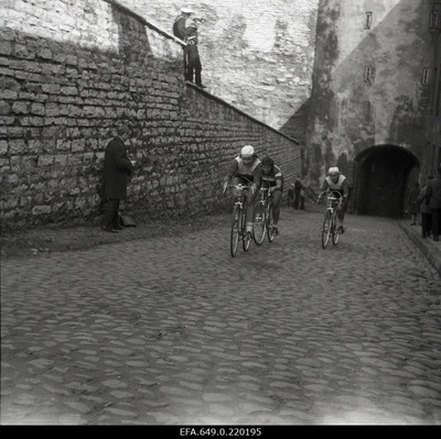 Bicycle race in the Old Town.  similar photo