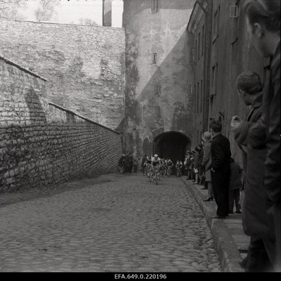 Bicycle race in the Old Town.  similar photo