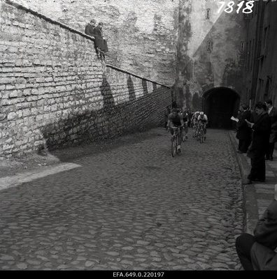 Bicycle race in the Old Town.  similar photo