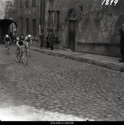 Bicycle race in the Old Town.  similar photo