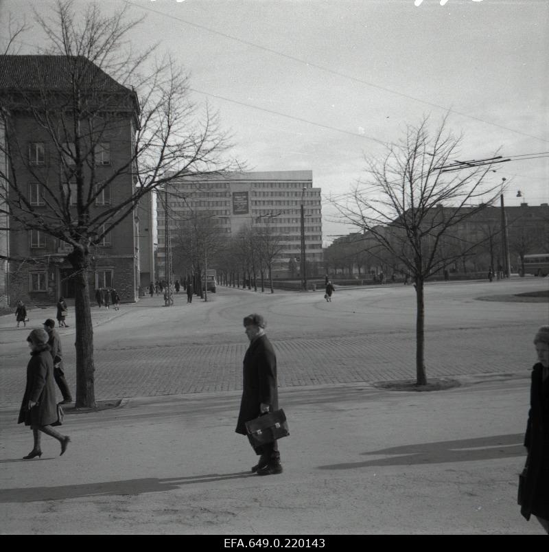 View of the building of the ENSV Central Committee (Ministry of Foreign Affairs).