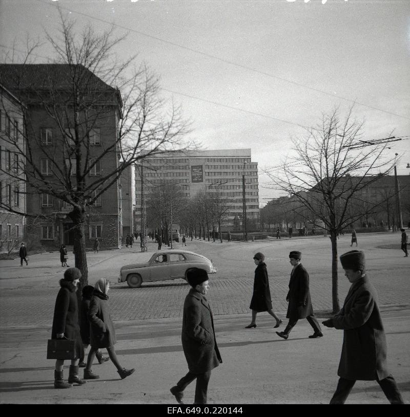 View of the building of the ENSV Central Committee (Ministry of Foreign Affairs).