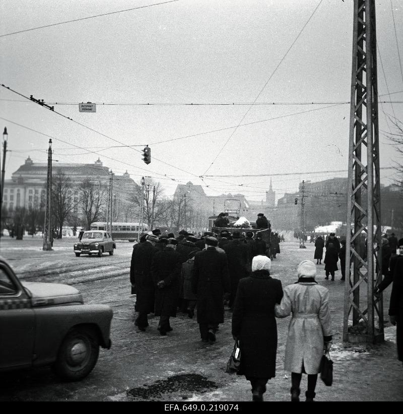 Funeral trip on Narva highway.