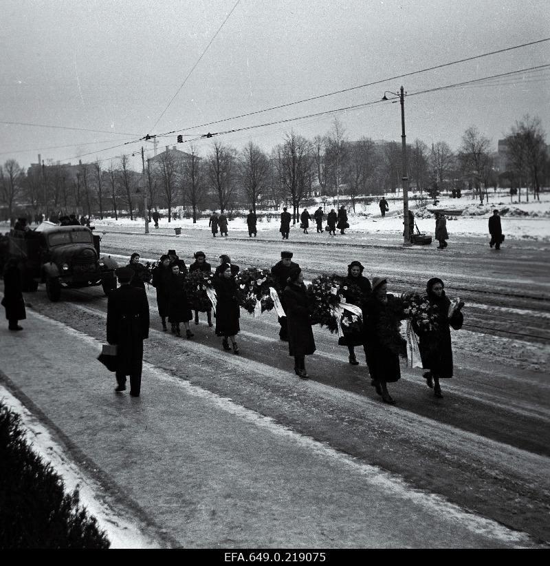 Funeral trip on Narva highway.