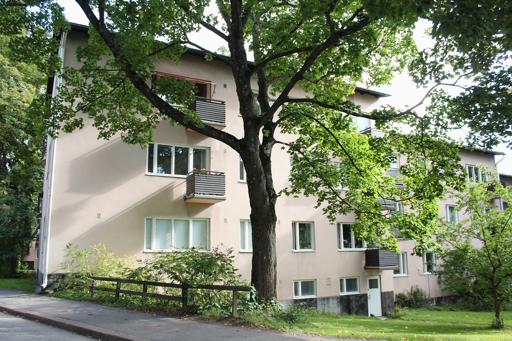 Olympic village, Untamontie, garden - Olympic village residential building on Untamonti.