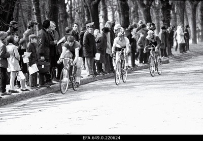 Bicycle street races.  similar photo