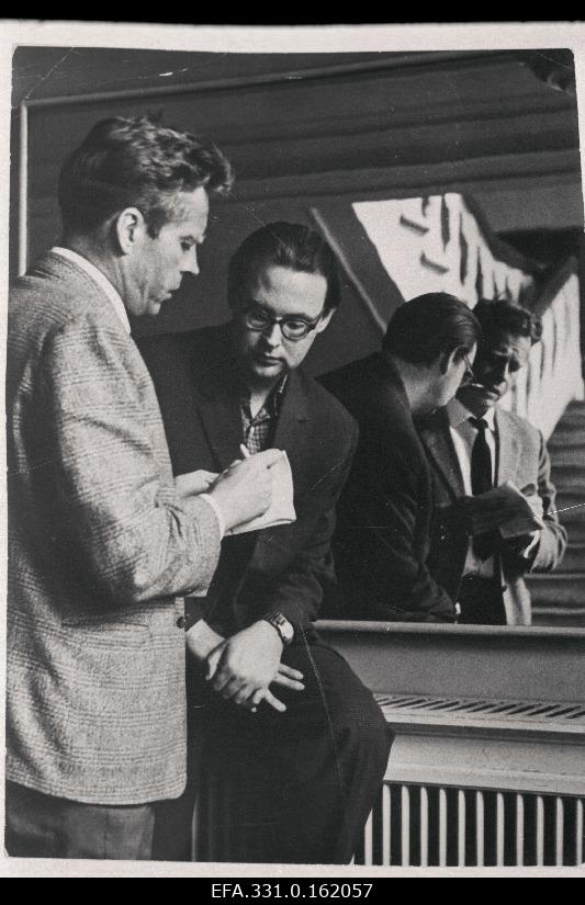 Poet Uno Laht and composer Eino Tamberg (best).
