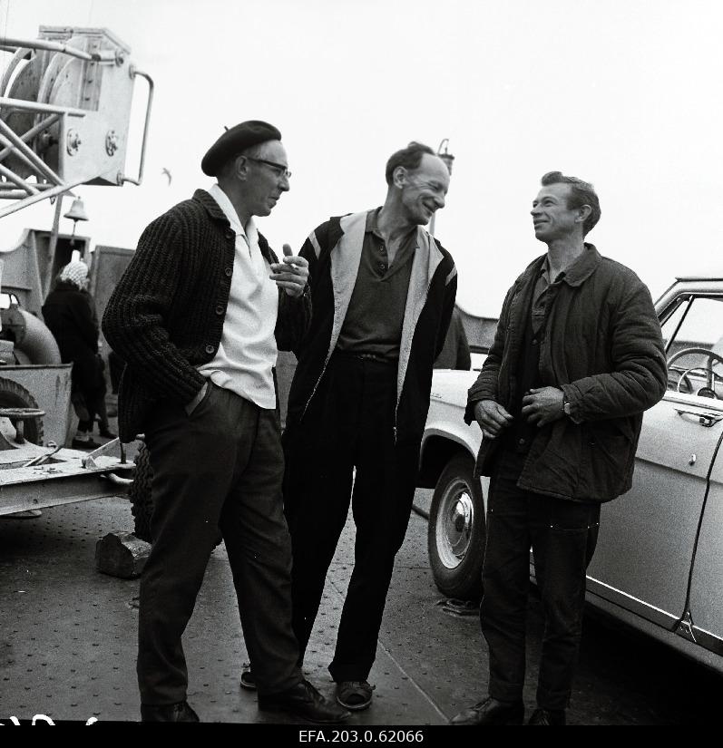 J.Smuul (left), director K.Kiisk (best) playground of the film studio "Tallinnfilm".
