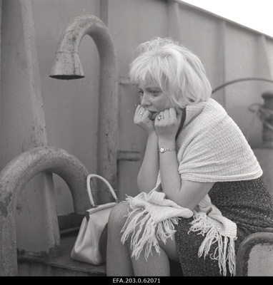 Kader film studio "Tallinnfilm" game film "Monday ferry": Hairdresser - Ada Lundver.  duplicate photo